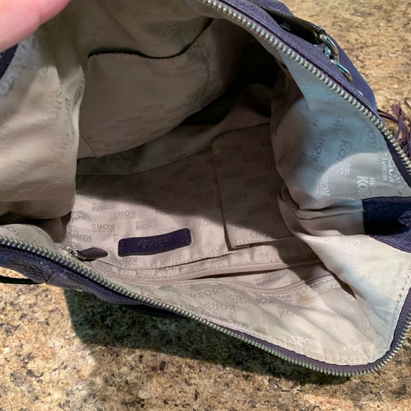 EUC Michael Kors Hobo Purse & Wallet Purple Set VINTAGE - Picture 6 of 16